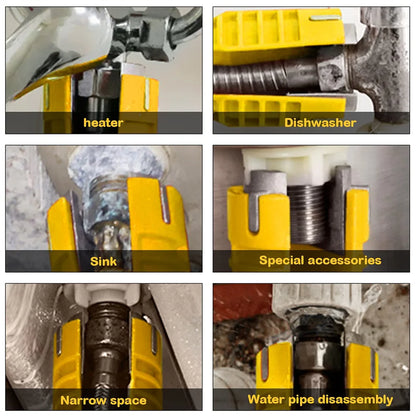 Bathroom Sink Wrench Tool – Multi-Function Plumbing Installation & Maintenance Tool for Faucet, Pipe & Angle Valve Repair