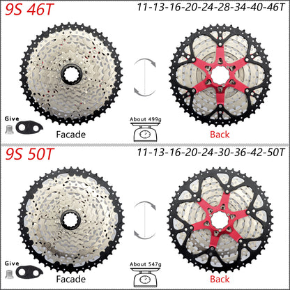 SUNSHINE Bicycle Cassette 8-12 Speed Freewheel - 32T to 52T Sprocket for Shimano/SRAM HG Flywheel