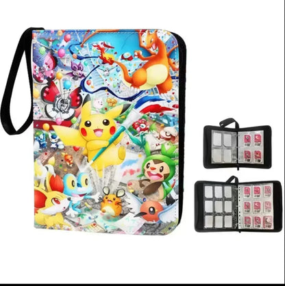 400PCS Pokémon Album Binder – PU Zipper Photo Card Holder for Trading Cards, Letters, and Collectible Hobby Folder