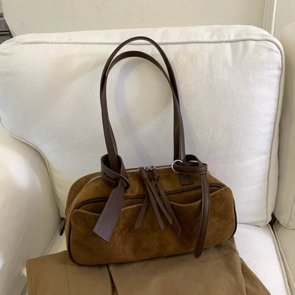2025 Winter Women’s Suede PU Leather Shoulder Bag – Luxury Designer Crossbody Handbag Soft Leather Everyday Fashion Purse
