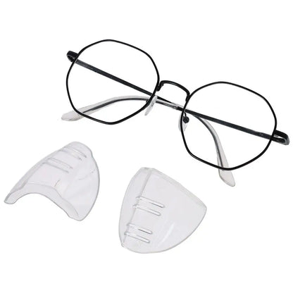 Safety Eye Glasses Side Shields — Clear Flexible Protective Side Covers for All Eyeglasses & Goggles