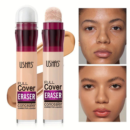 USHAS Sponge Head Concealer – Black Circles, Tear Marks, Acne & Skin Imperfections Waterproof Foundation Makeup Eraser