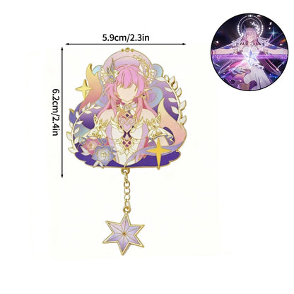 Honkai Star Rail & Genshin Impact Character Pins - Kawaii Metal Cosplay Brooch Badges for Fans