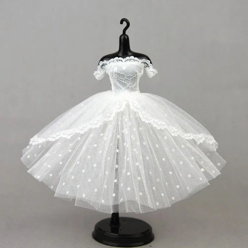 Mini Black Princess Doll Dress – Multilayer Lace Tutu Party Outfit for Blythe & BJD Dolls