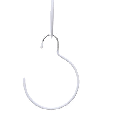 Non-Slip Plastic Coated Scarf Storage Rack – Multifunctional Tie, Belt & Hat Hanger Organizer Hook for Closet (1/2/5 Pack)