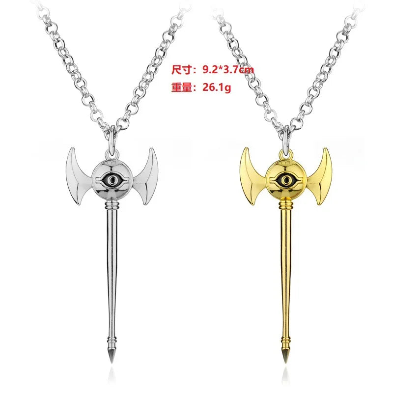 Yu-Gi-Oh! Yugi Muto Keychain - 3D Millennium Puzzle & Millennium Wheel Pendant