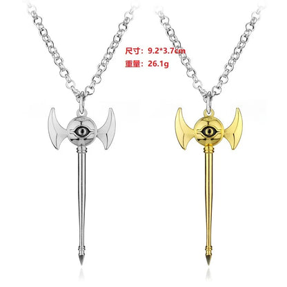 Yu-Gi-Oh! Yugi Muto Keychain - 3D Millennium Puzzle & Millennium Wheel Pendant