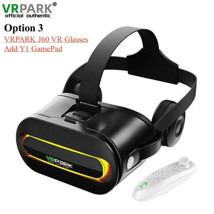 Original J60 4K Wireless VR Glasses – Stereo 3D Virtual Reality Headset for Smartphones Up to 6.7"
