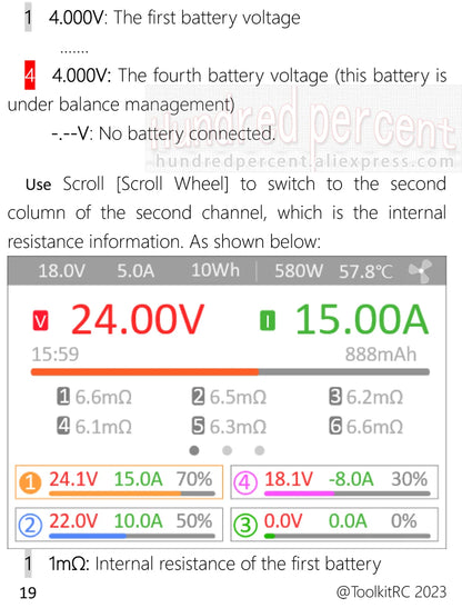 ToolkitRC Q6AC Charger — AC 400W/DC 1000W 4CH with USB A/Type-C, LiPo 1-6S, NiMH 1-16S, PB 1-10S, IPS Display