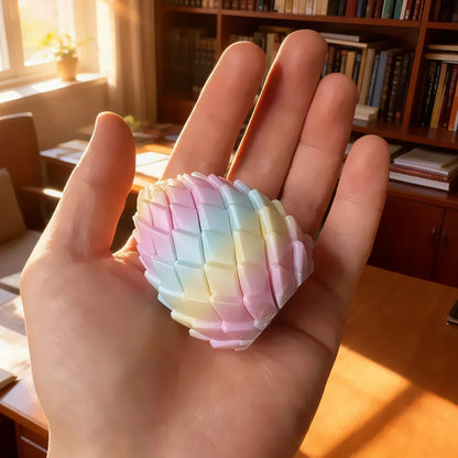 3D Printed Dragon Egg Stress Relief Toy - Deformable Twist Desk Ornament