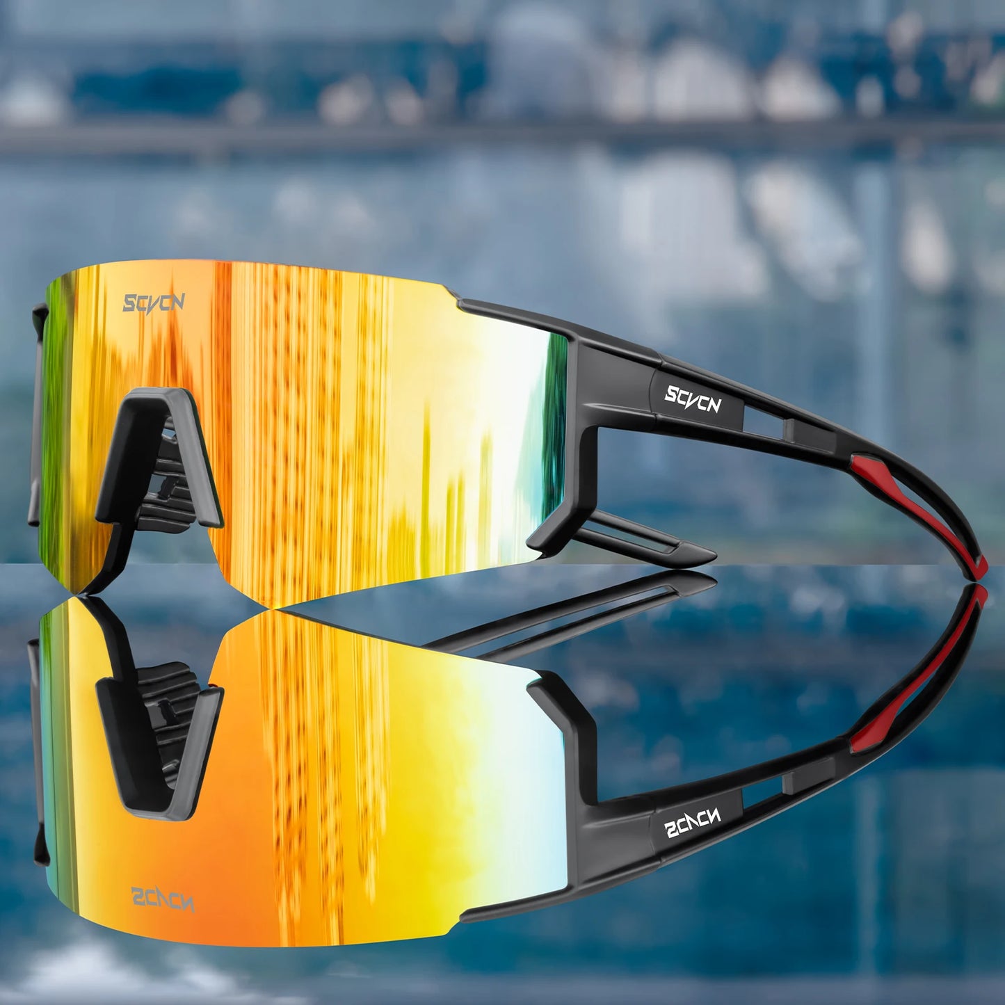 Scvcn UV400 Sports Sunglasses - Fashion Eyewear for Men and Women, Ideal for Biking, Running, Driving and Racing