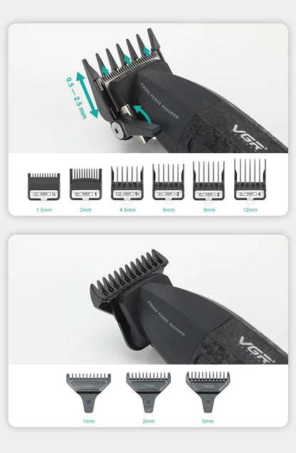 VGR Professional Hair Clipper V-640 S3 — 9000RPM Hair Cutting Machine & Beard Trimmer for Men