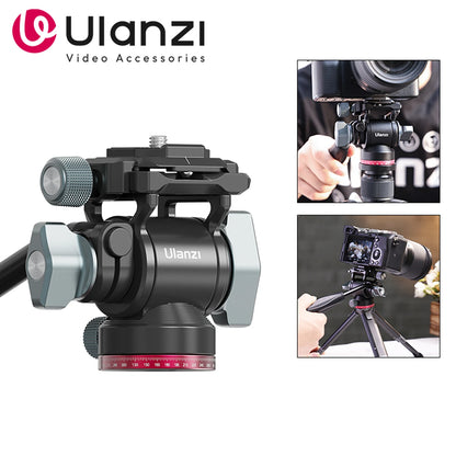 Ulanzi U-190 Panoramic Tripod Head – Hydraulic Fluid Video Damping Head for DSLR, Monopod & Mobile Camera Stand