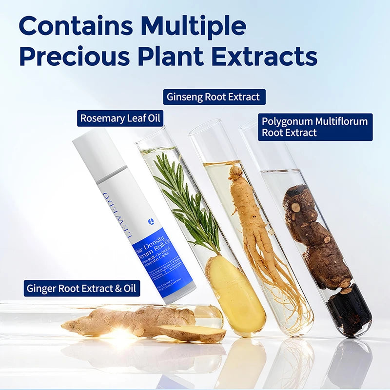 Ginger Hair Growth Oil Roll-On - Nourishing Scalp Treatment and Moisturizing Hair Care Serum