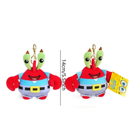Anime Spongebob SquarePants Plush Toys – Patrick, Squidward, Mr. Krabs & Gary Stuffed Cartoon Toys, Birthday Gift for Kids