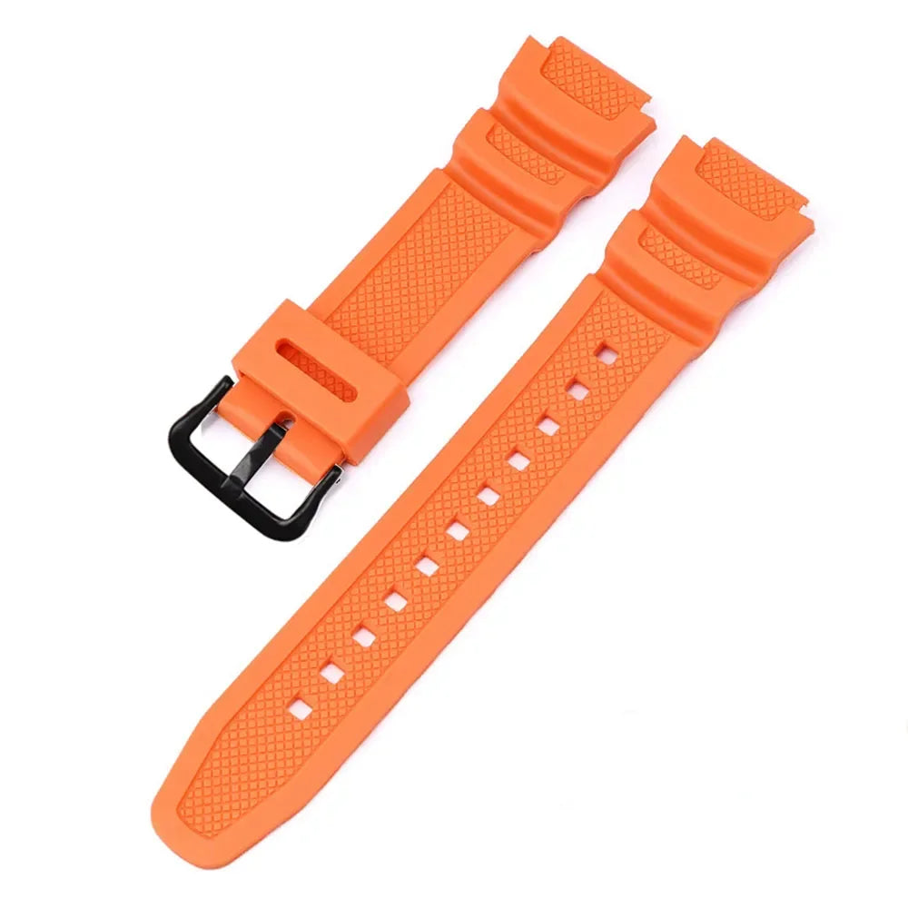 18mm Silicone Watch Strap for Casio G-Shock - Replacement Rubber Band for AE-1000W, AQ-S810W, SGW-400H, W-735H and Compatible Models