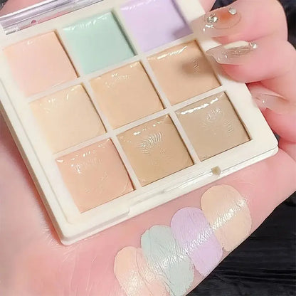 9 Color Flawless Concealer Palette – Waterproof, Sweatproof, Full Coverage for Spots, Acne, Dark Circles, Tear Grooves