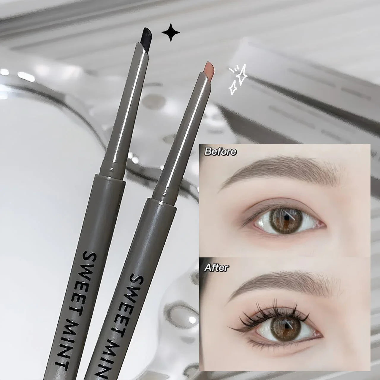 Sexy Rose Red Matte Eyeliner Pencil — Waterproof, Easy-to-Color Wine Red Eye Makeup Cosmetics (1pc)