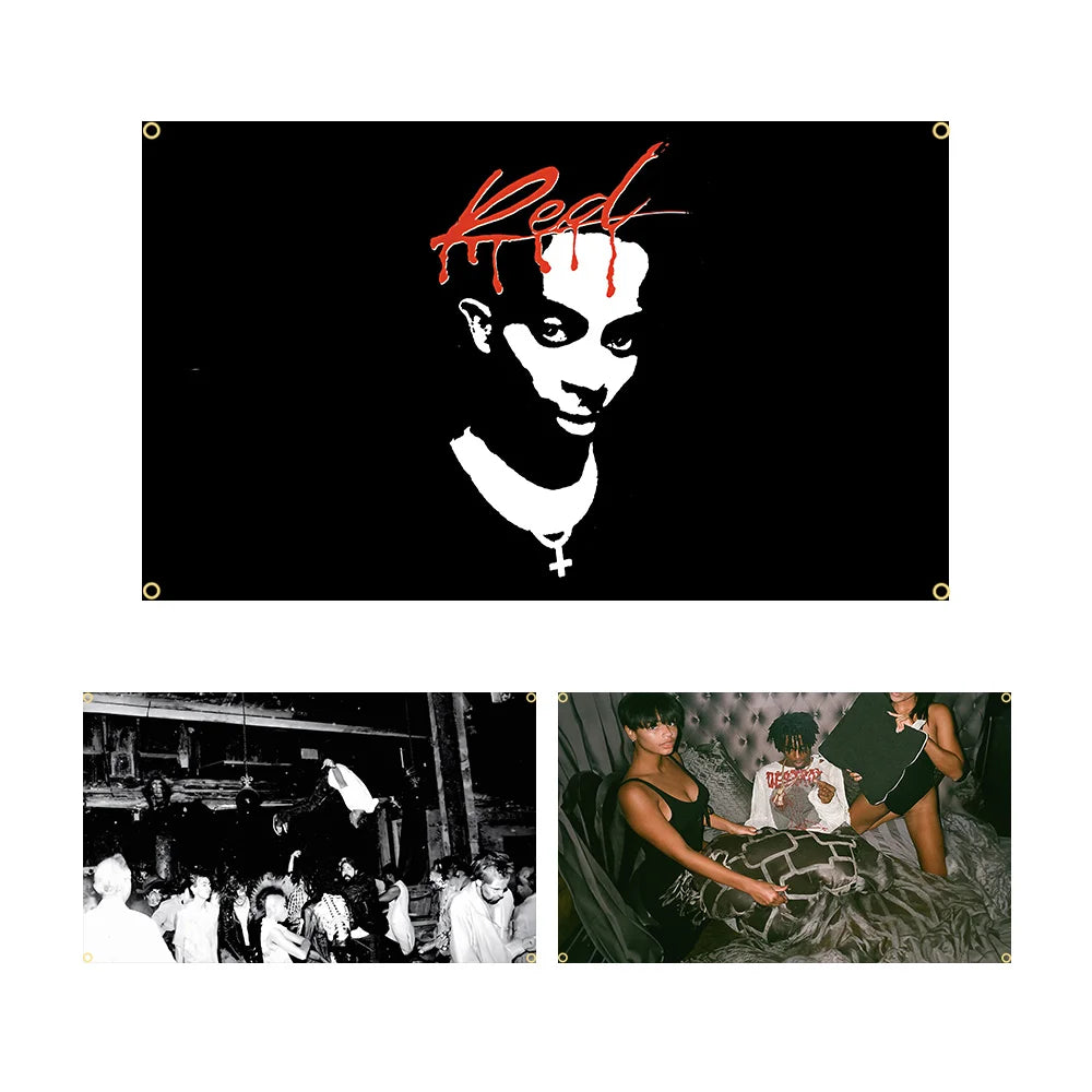 Playboi Carti Music Art Tapestry - 90x150cm Wall Hanging Flag for Bedroom, Bar & Aesthetic Room Decor