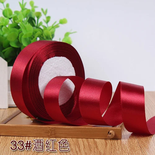 Silk Satin Ribbon Roll - 22M Craft Ribbon for DIY Bows Gift Wrapping Wedding Party Decorations in 6mm to 50mm Sizes