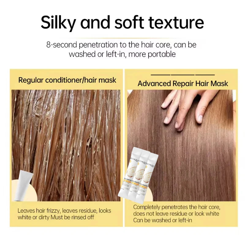 Natural Repair Hair Mask – Professional Treatment for Dryness, Split Ends, Damage, Frizz & Tangles, 5-Second Soft Smooth Care