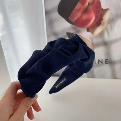 Fashion Flower Hair Hoop Bands for Women & Girls – Solid Color Wide Headbands, Designer Hair Accessories & Headwear