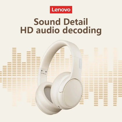 Original Lenovo TH20 Wireless Bluetooth 5.3 Headphones - Dual Mode, Foldable Sport Headset, Music & Gaming Earphones