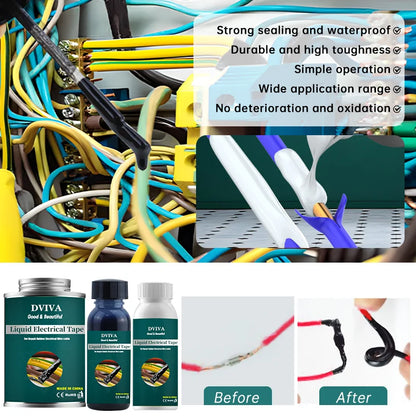 Liquid Electrical Tape Sealant | Insulation Paste & Fix Line Glue for Wires, Cables & Home Use