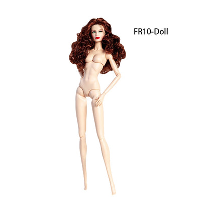 32cm European Supermodel Nude Doll – Original 1/6 Joint Figure with Multi-Color Skin and Exquisite Makeup, Full Series Collectible Toy
