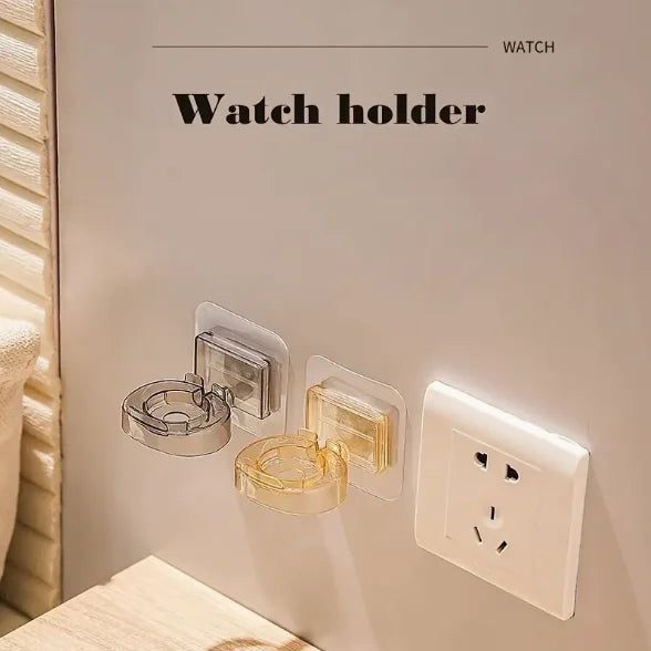 Wall-Mounted Watch & Jewelry Storage Rack – No-Drill Apple Watch Stand for Bedroom Organization & Household Display