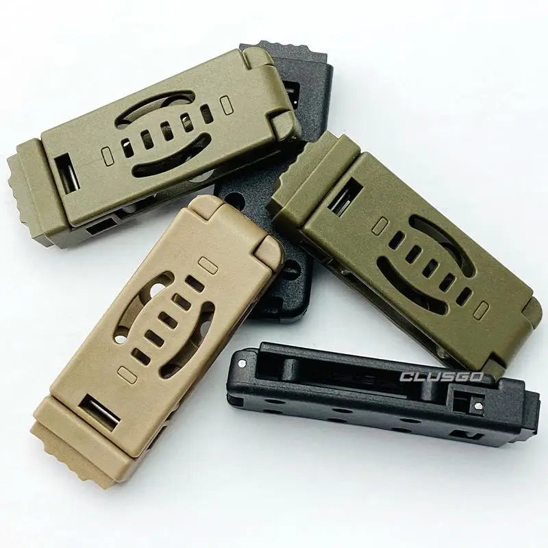 KYDEX Scabbard Waist Clip Knife Sheath - Utility EDC Holster with Belt Buckle for Camping & Mag Pouches