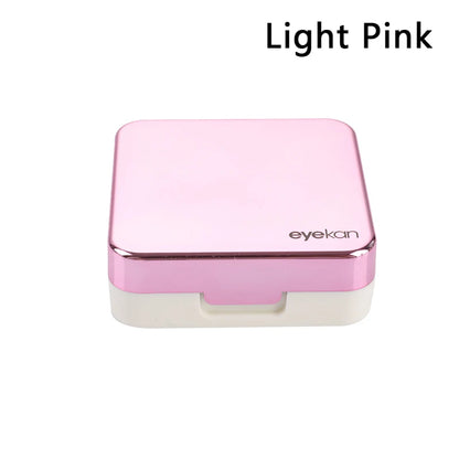 Portable Square Contact Lens Case – Travel Storage Container & Soaking Box in Solid Colors, Fashion Eye Care Accessories