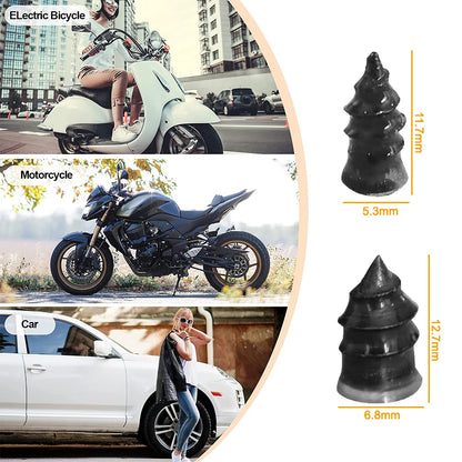 Vacuum Tyre Repair Nails | Tubeless Tire Puncture Repair Tools | Rubber & Metal Accessories for Car, Motorcycle, Truck, Scooter, Bike | 10/30Pcs