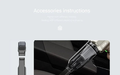 SZUK 9998700PA Car Vacuum Cleaner – Strong Suction Cordless Handheld Portable Cleaning Machine