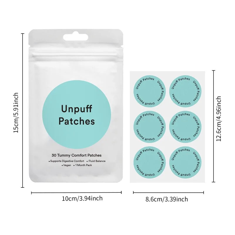 60PCS Unpuff Patches - Breathable Daily Body Care Stickers for Digestive Comfort and Wellness Support
