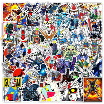 GUNDAM Anime Graffiti Stickers - 10/30/50-Piece DIY Decal Set for Skateboards, Laptops, Helmets, Phones and Luggage