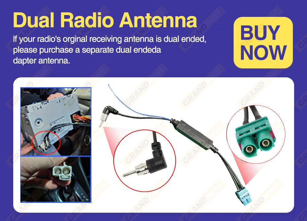 GRANDnavi Android 13 Car Radio GPS - 2Din Multimedia Player for VW, Skoda Octavia, Golf 5/6, Passat B6, Polo, Jetta