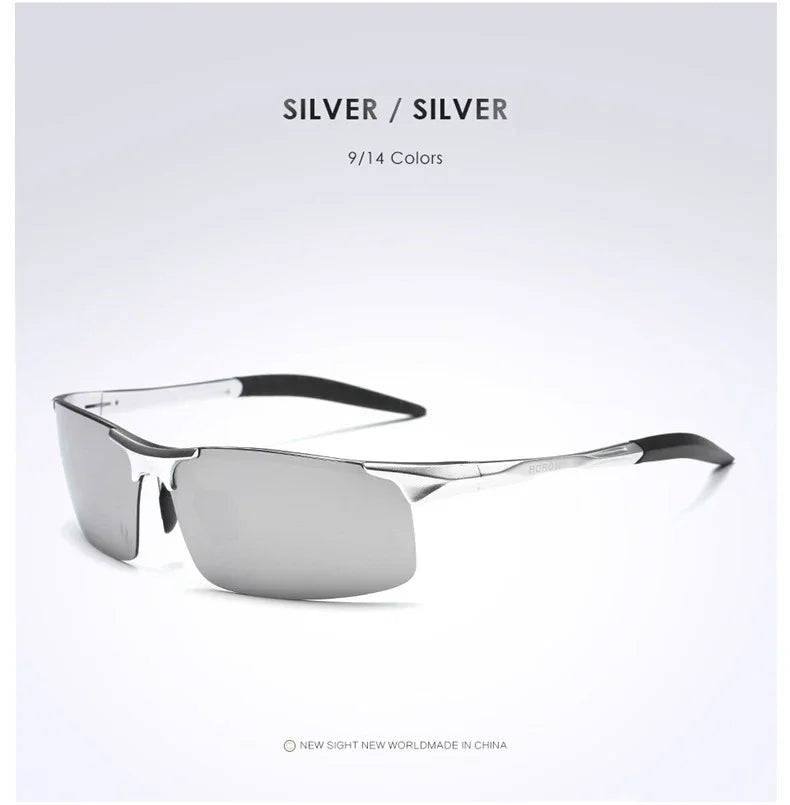 AORON Men’s Driving Sunglasses — Polarized UV400 Anti-Glare Retro Sport Glasses with Aluminum Magnesium Frame
