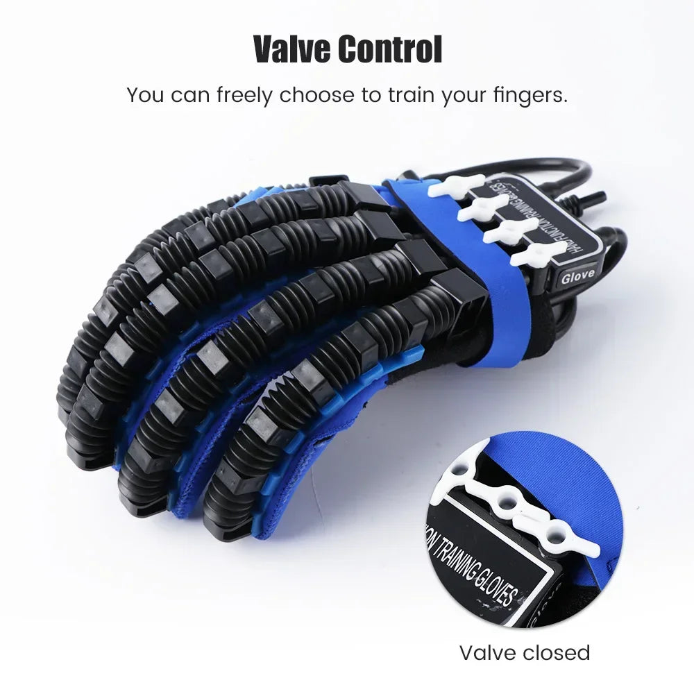 Left & Right Hand Finger Rehabilitation Exerciser Robot Gloves - Stroke Hemiplegia Cerebral Infarction Training Therapy Equipment