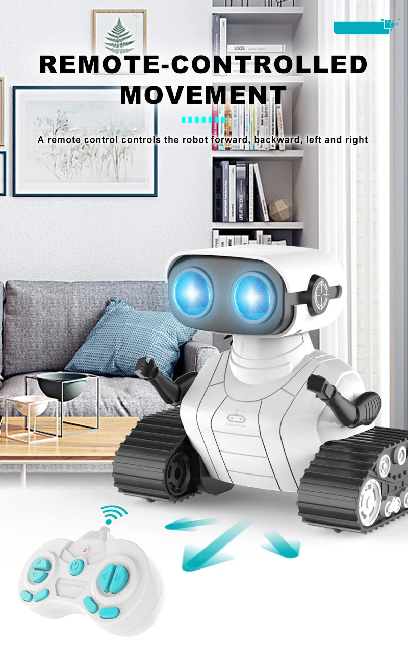 Ebo Rechargeable RC Robot Toy – Remote Control Robot with Music & LED Eyes, Fun Gift for Boys & Girls