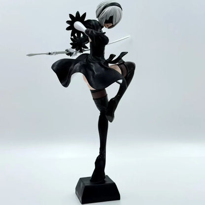 24CM NieR: Automata 2B PVC Action Figure — YoRHa No.2 Lifeform Collectible Doll | Kaine Nier Statue Gift