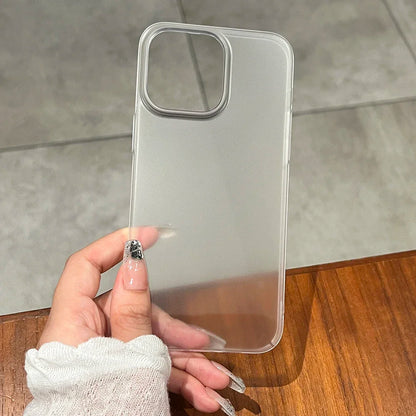 Ultra-Thin Matte iPhone Case - Translucent Hard PC Clear Silky Cover for iPhone 12–17, Plus & Pro Max Models