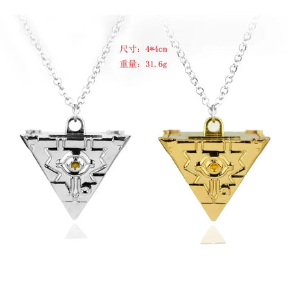 Yu-Gi-Oh! Yugi Muto Keychain - 3D Millennium Puzzle & Millennium Wheel Pendant