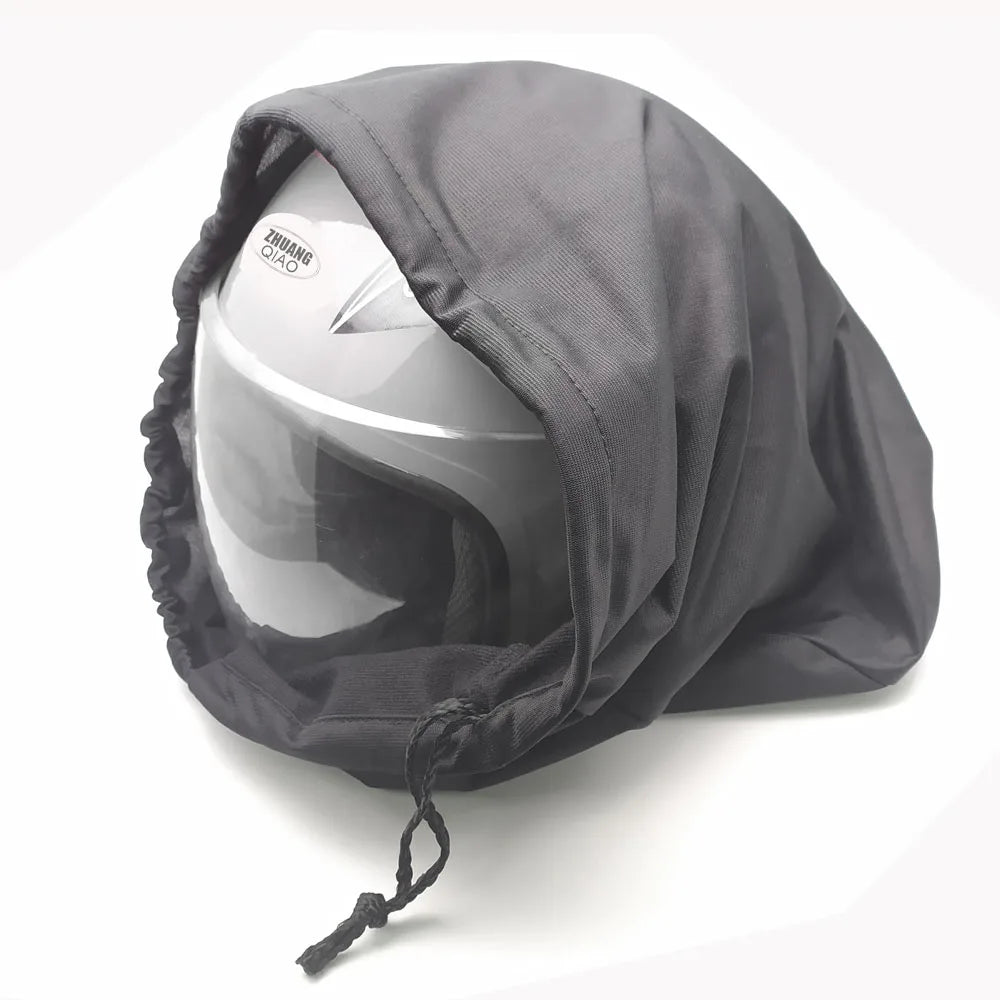 Soft Plush Motorcycle Helmet Storage Bag with Drawstring Pocket – Protective Cover for Full & Half Helmets