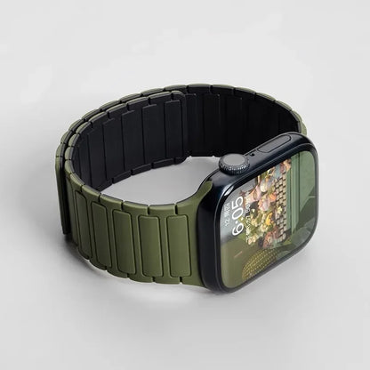 Magnetic Silicone Strap for Apple Watch — Fits Ultra 2 & Series 11–3 (40–49mm)