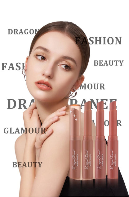 Nude Matte Waterproof Lipstick – Long-Lasting Velvet Red Lipsticks for Women, Non-Fading Lip Makeup