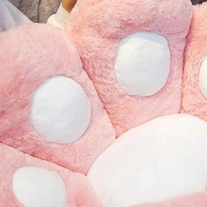 Cat Paw Back Soft Plush Pillows - Chair Cushion, Sofa, Indoor Floor, Home Chair Decor, Animal Plush Throw Pillow, Back Rest Pillow