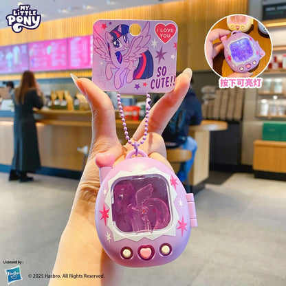 My Little Pony Glowing Electronic Pet Keychain - Cute Light-Up Bag Pendant with Lock Buckle and Collectible Charm