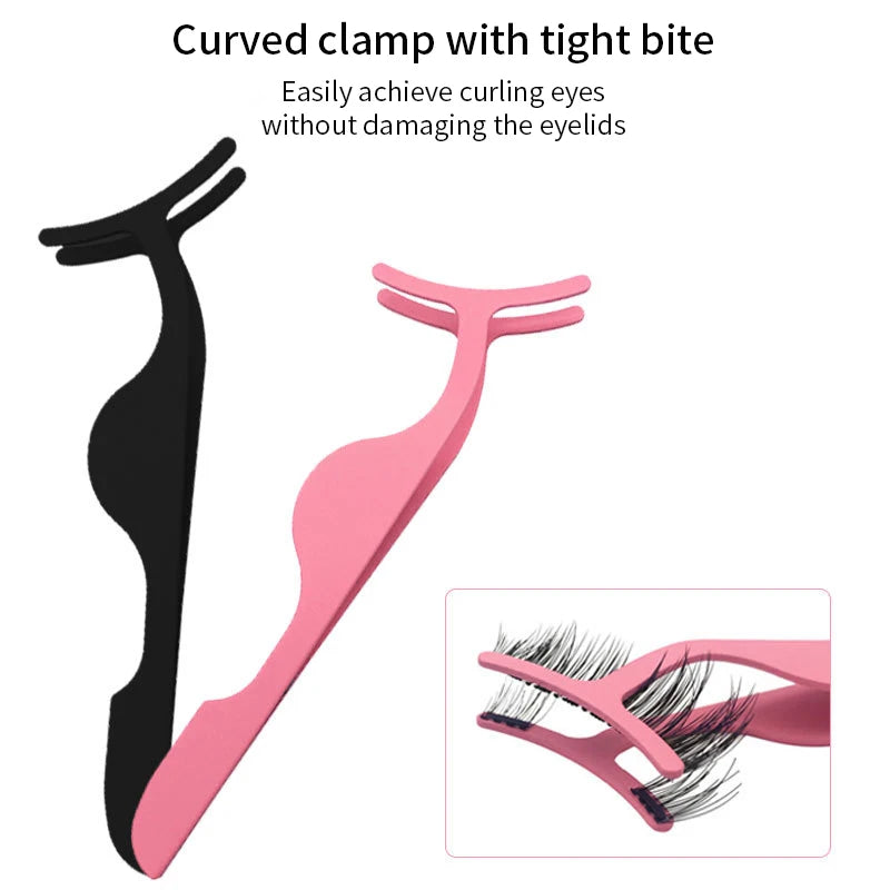 False Eyelash Applicator Tweezer – Professional Makeup Tool for Easy Mink Lash Application & Curling