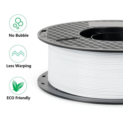 KINGROON 10KG PLA/ABS/PETG Filament 1.75mm – 10 Rolls Black, White, Gray for 3D Printing